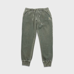 October's Very Own Sweatpants Mens Large Green OVO Faded Wash Taper Leg Jogger
