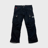 Diesel Only The Brave Pants Mens 34x26 Black Straight USA Cargo Utility Trouser