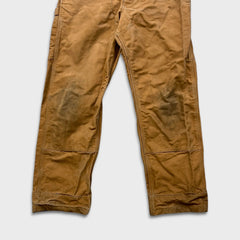 Carhartt Iconic R01 Duck Bib Overall Mens 34x32 Brown Relaxed Fit Carpenter Workwear