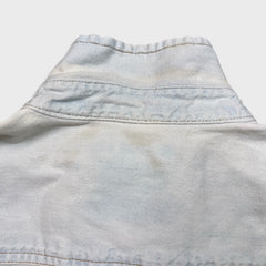 Vintage 90s Levi's Denim Shirt Mens Medium White Casual Western Button Up