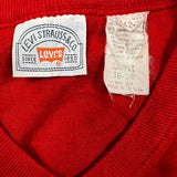 Vintage 70s Levi's Long Sleeve Tee Mens XS Red USA Casual Shirt