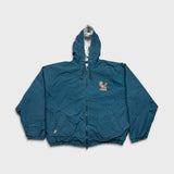 Vintage 90s Disney Tiger Jacket Mens Large Blue Winne The Pooh Full Zip Coat