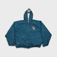 Vintage 90s Disney Tiger Jacket Mens Large Blue Winne The Pooh Full Zip Coat