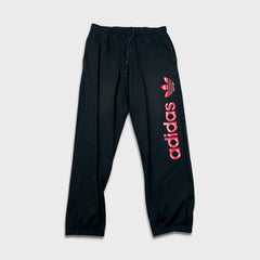 Vintage 90s Adidas Sweatpants Mens Medium Black Originals Trefoil Jogger