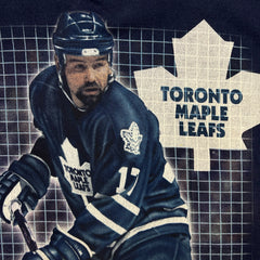 Vintage 90s Pro Player Toronto Maple Leafs Wendel Clark T Shirt Mens XL Blue USA