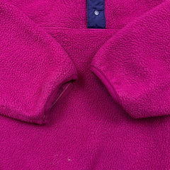Vintage 90s Patagonia Synchilla Snap T Fleece Mens Large Pink USA Pullover Jacket