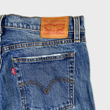 Levi's 501 Jeans Mens 30x26 Blue Original Fit Straight Distress Frayed Leg Denim Pants