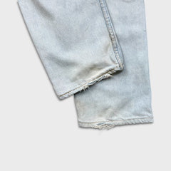 Vintage 90s Levis 501 Jeans Womens 29x31 Original Straight Light Wash Distressed Denim Pants