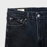 Levi's 510 Skinny Jeans Mens 32x28 Black Dark Wash Stretch Mid Rise Tapered Leg Denim Pants