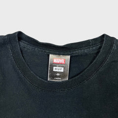 HUF x Marvel Black Suit Spider-Man Black T Shirt Mens Medium Black Superhero Tee