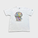 2017 Uniqlo x Takashi Murakami Doraemon T Shirt Mens Medium White Flower Art UT Tee