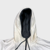 Vintage 90s Adidas Jacket Mens Large Gray Reversible 3 Stripe Heavy Coat