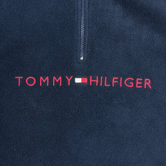 Vintage 90s Tommy Hilfiger Fleece Womens Small Blue Flag 1/4 Zip Outdoor Jacket