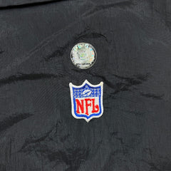 Vintage Y2K Logo Athletic NFL Jacket Mens XL Black Sports Windbreaker Bomber Pullover