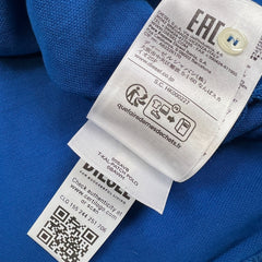 Diesel T Kal Patch Polo Shirt Mens Medium Blue Short Sleeve Box Logo Pique Slim