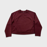 Lululemon AirWrap Modal Crew Womens Size 6 Red Cropped Sweatshirt Pullover