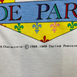 Vintage Snoopy 90s University de Paris T Shirt Mens XL White Cartoon Art Tee