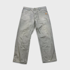 Vintage Akademiks Jeans Mens 34x29 Gray Straight Leg Faded Hip Hop Y2K Pants