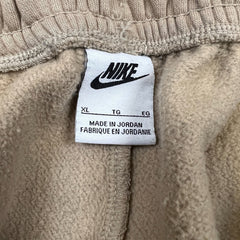 Nike Sportswear Sweatpants Mens XL Beige Swoosh Taper Leg Jogger
