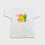 Vintage 90s Country Nugget Western T Shirt Mens XL White Single Stitched Tee