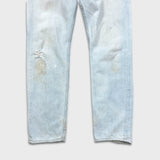 Vintage 90s Levis 501 Jeans Womens 29x31 Original Straight Light Wash Distressed Denim Pants