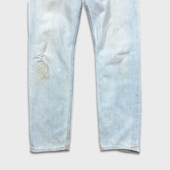 Vintage 90s Levis 501 Jeans Womens 29x31 Original Straight Light Wash Distressed Denim Pants