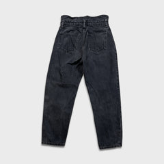 BDG Jeans Womens 27x25 Black Urban Outfitters High Rise Taper Leg Baggy Denim Pants