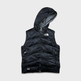 The North Face Vest Womens Small Black 550 Full Zip Hooded Puffer Jacket