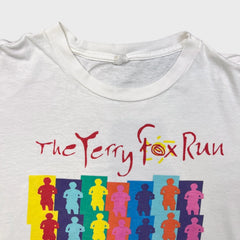 Vintage 90s The Terry Fox Run T Shirt Mens 2XL White Miracle Dream Runs On Tee