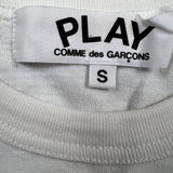 Comme des Garcons Play T Shirt Mens XS White CDG Play Heart Short Sleeve Tee