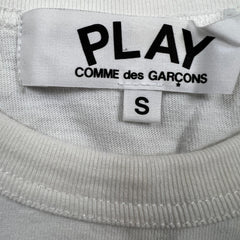 Comme des Garcons Play T Shirt Mens XS White CDG Play Heart Short Sleeve Tee