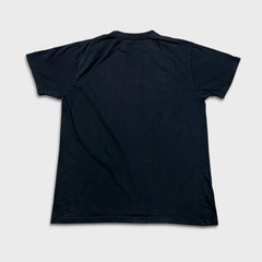Vintage Y2K Faded Blank T Shirt Mens Large Black Distressed Basic Short Sleeve Tee