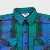 Vintage 90s Five Brother Shirt Mens Medium USA Flannel Plaid Long Sleeve Button Up