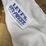 Vintage 70s Levi’s Sta-Prest Pants Mens 32x29 Brown Plaid Flare Leg Trousers