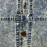 Vintage 90s Tazmanian Devil Denim Shirt Mens XL Blue Acid Wash Looney Tunes Button Up