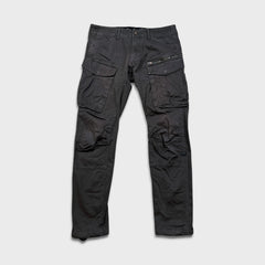 G-Star Raw Pants Mens 34x32 Gray Rovic Zip 3D Straight Taper Cuff Cargo Trouser