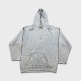 Vintage 90s Fruit of The Loom Blank Hoodie Mens XL Gray Distressed Sweater