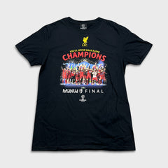 2019 Liverpool FC T Shirt Mens Medium Black Champions League Final Soccer Tee