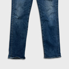 Levi's 511 Jeans Mens 34x32 Blue Slim Fit Mid Rise Dark Wash Faded Denim Pants