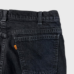 Vintage 90s Levi's 619 Jeans Mens 32x31 Black Slim Straight Orange Tab Dark Wash Denim Pants