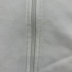 Vintage Y2K Nike Sportswear Sweatshirt Mens 2XL White Swoosh Full Zip Sweater