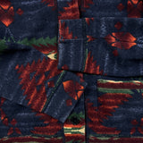Vintage Y2K Lauren Ralph Lauren Cardigan Womens Medium Blue Aztec Southwest