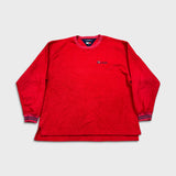 Vintage 90s Tommy Hilfiger Fleece Mens XL Red Pullover Spell Out Jacket
