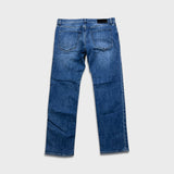 HUGO BOSS Jeans Mens 36x30 Blue Slim Straight Fit Stretch Medium Wash Denim Pants