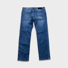 HUGO BOSS Jeans Mens 36x30 Blue Slim Straight Fit Stretch Medium Wash Denim Pants