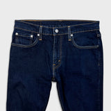 Levi's 512 Jeans Mens 33x32 Blue Slim Taper Leg Dark Wash Mid Rise Stretch Denim Pants