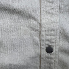 Calvin Klein Jeans Denim Shirt Mens Large White Casual Western Button Up