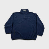 Vintage Y2K Nautica Competition Fleece Mens 2XL Blue 1/4 Zip Pullover Jacket