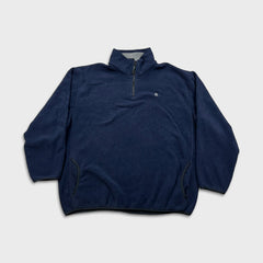 Vintage Y2K Nautica Competition Fleece Mens 2XL Blue 1/4 Zip Pullover Jacket