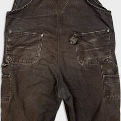 Vintage Carhartt Overalls Mens 40x30 Brown Duck Bib Double Knee Carpenter Workwear